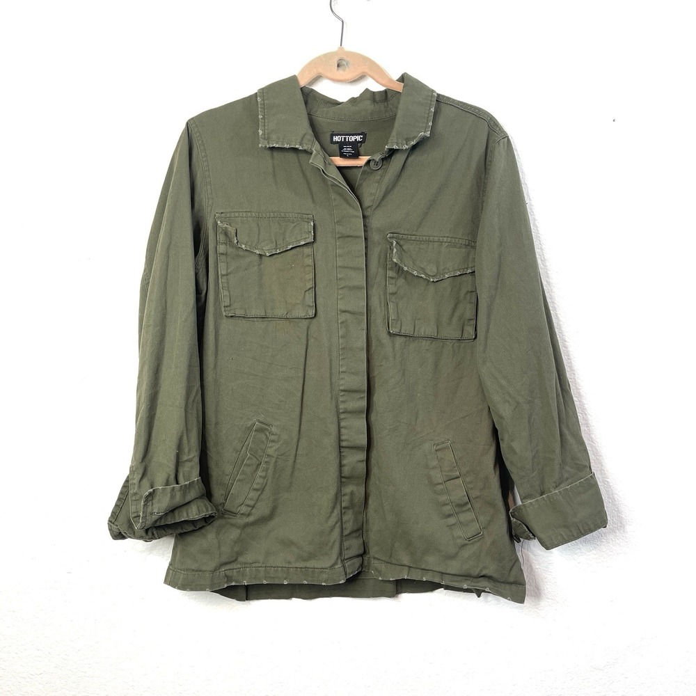 Hot Topic Hardcore Unicorn Womens Military Jacket  Size L Cute Goth Mall Goth‎ - Picture 4 of 13